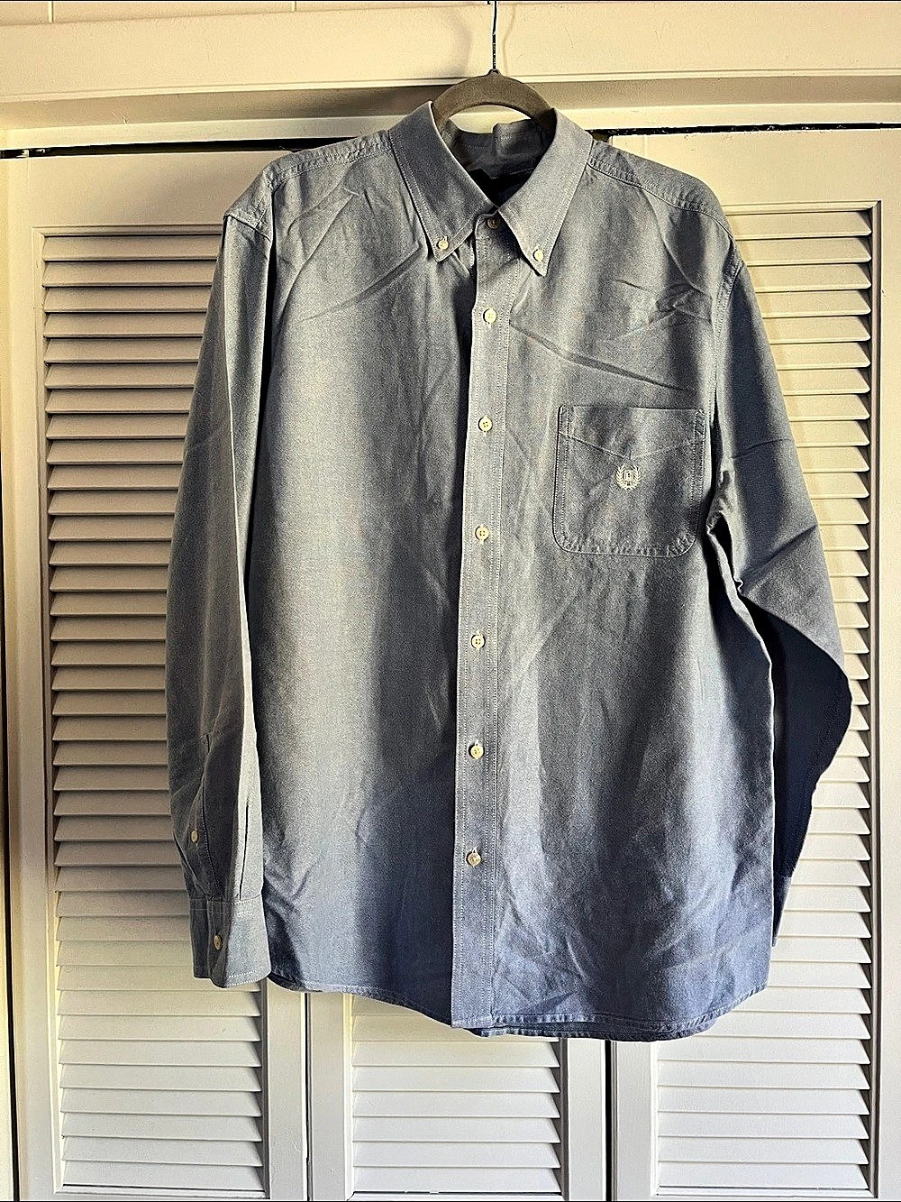 Chaps Men's Button Down Shirt in Blue XL